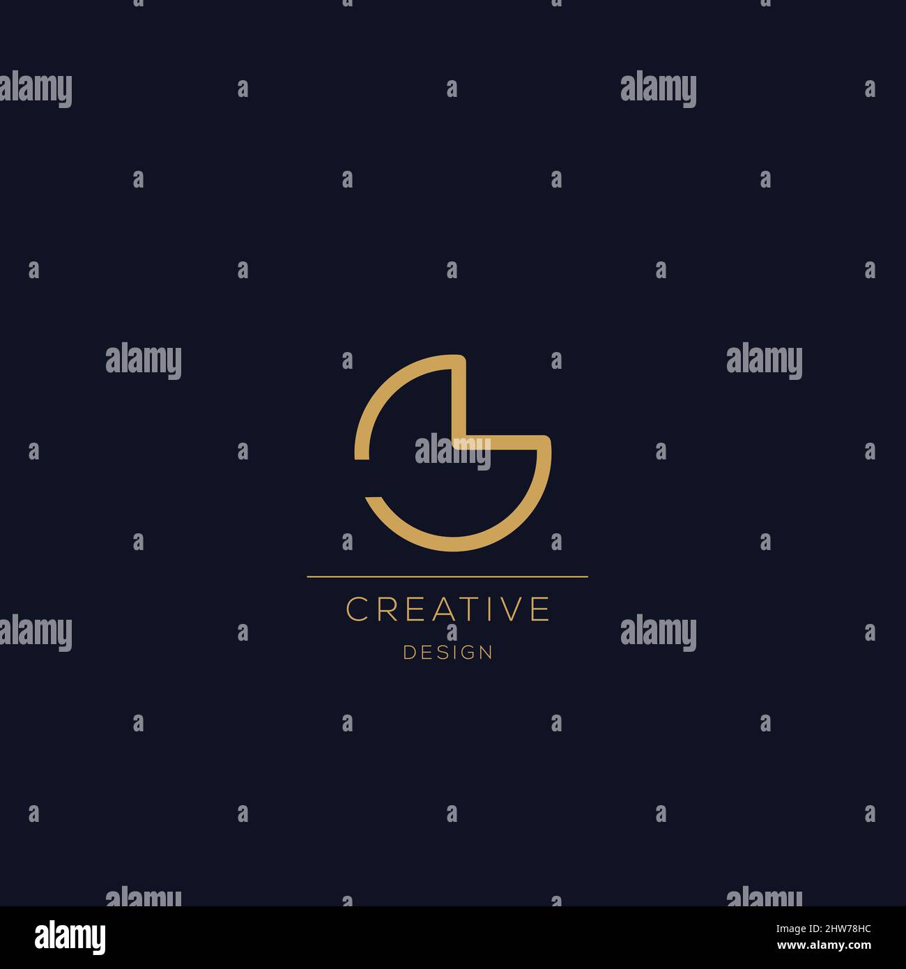 Trendy Alphabet G Anfangsbuchstabe Logo-Symbol Stock Vektor