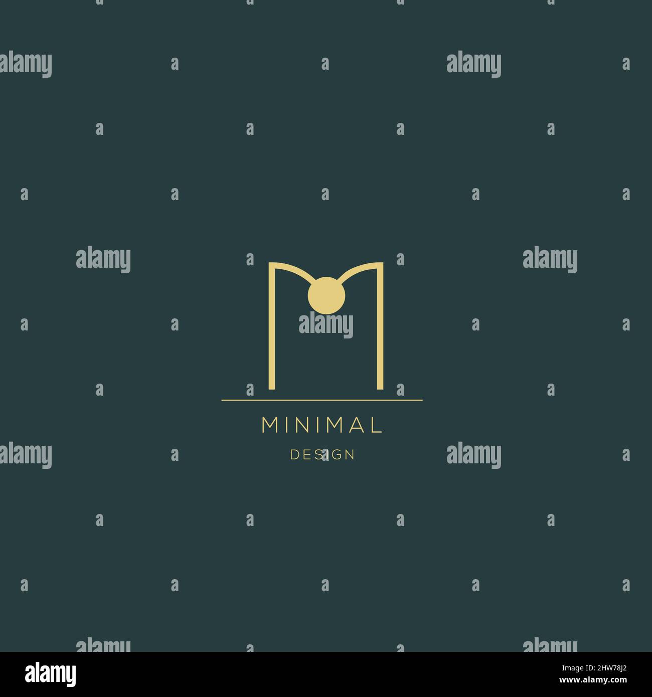 Minimalist Letter A Icon-Logo Stock Vektor