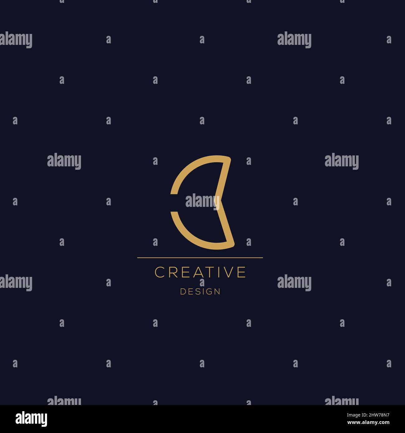 Trendy Alphabet C Anfangsbuchstabe Logo-Symbol Stock Vektor