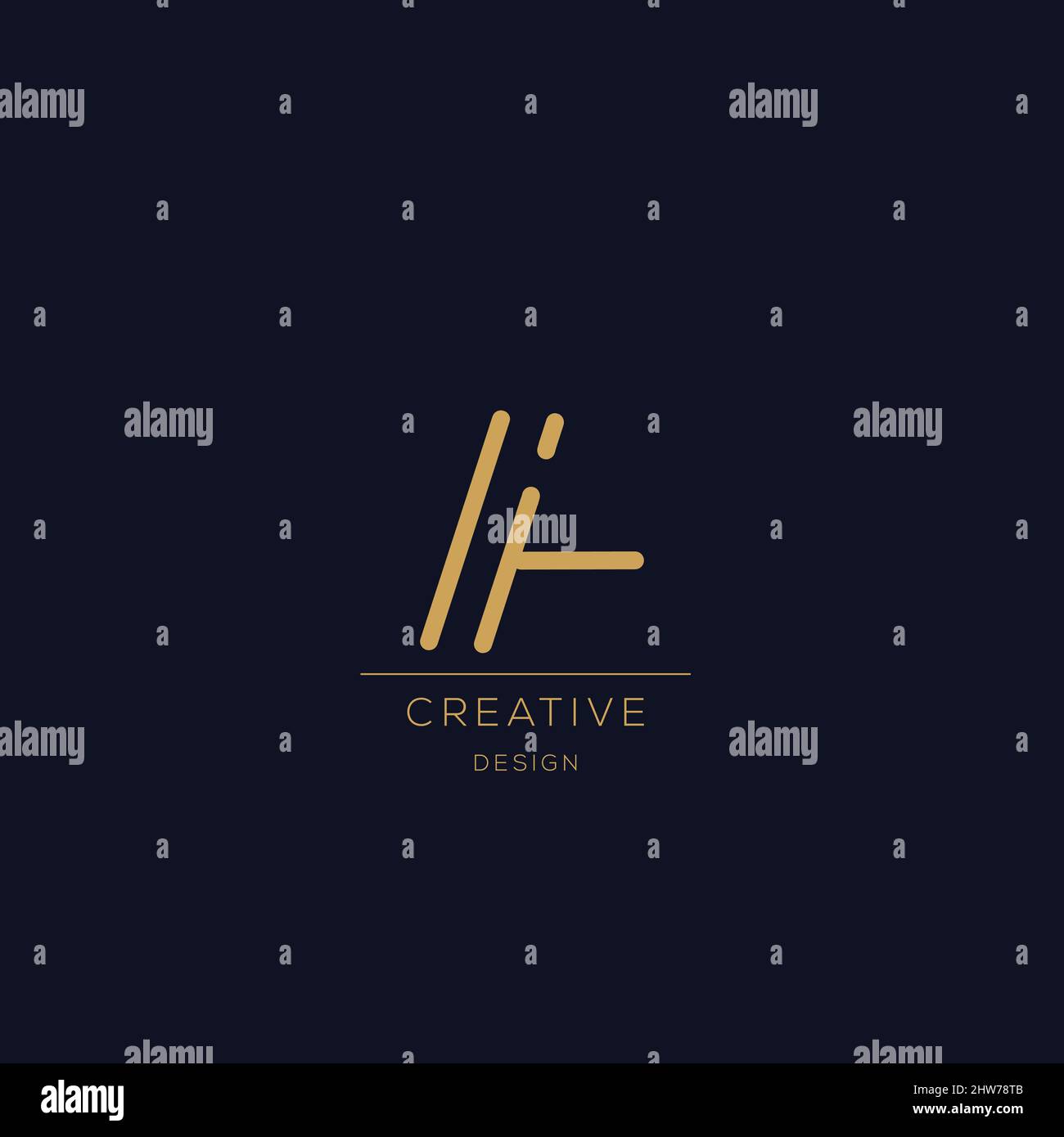 Trendy Alphabet Ein Anfangsbuchstabe Logo-Symbol Stock Vektor