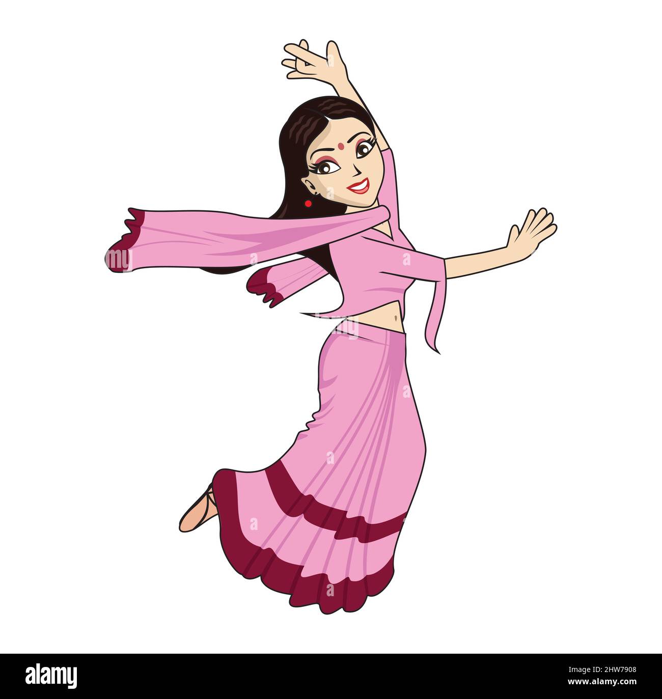 Schöne indische Frauen Charakter Design Illustration Vektor eps Format , geeignet für Ihre Design-Bedürfnisse, Logo, Illustration, Animation, etc. Stock Vektor