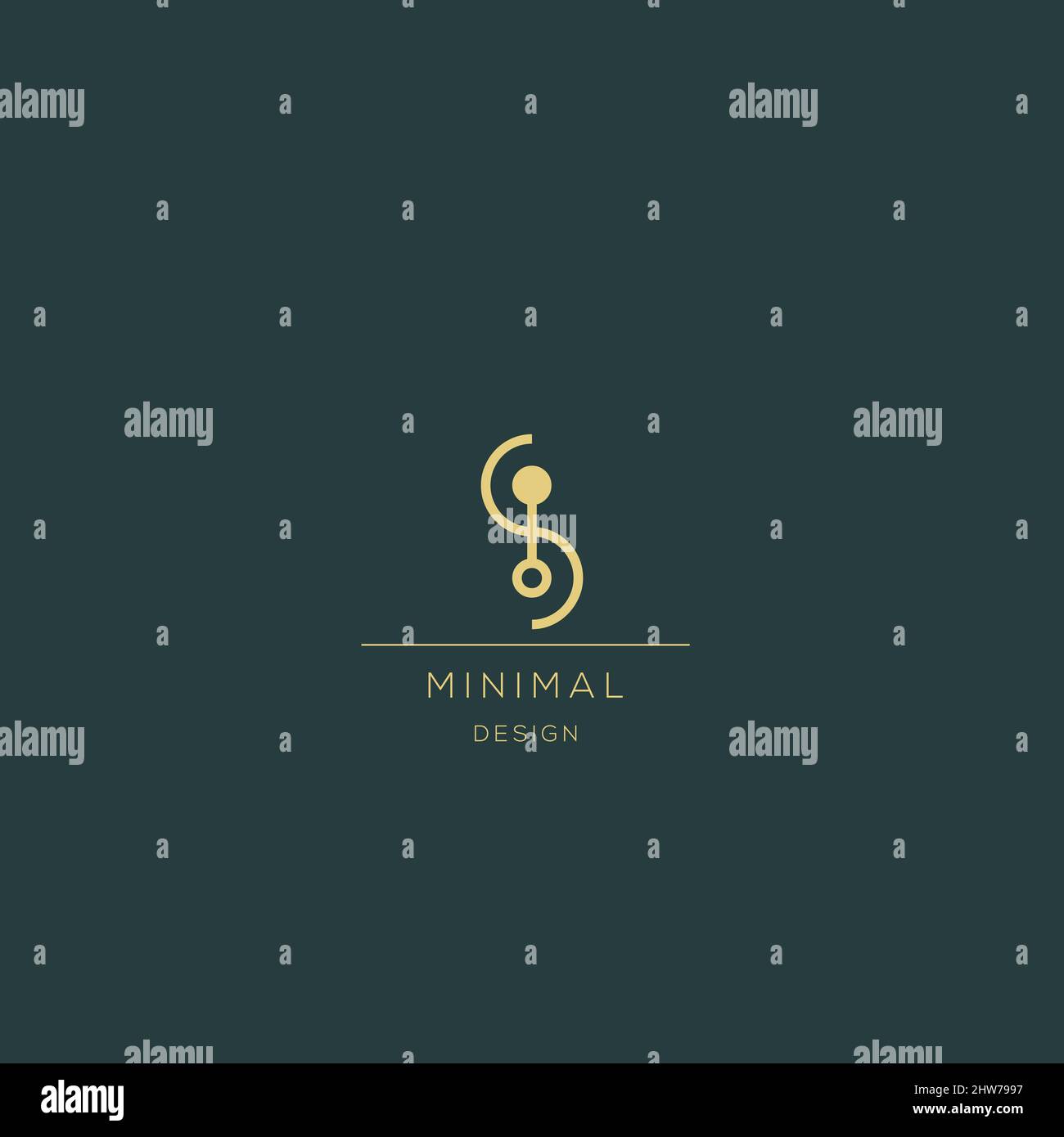 Minimalist Letter A Icon-Logo Stock Vektor