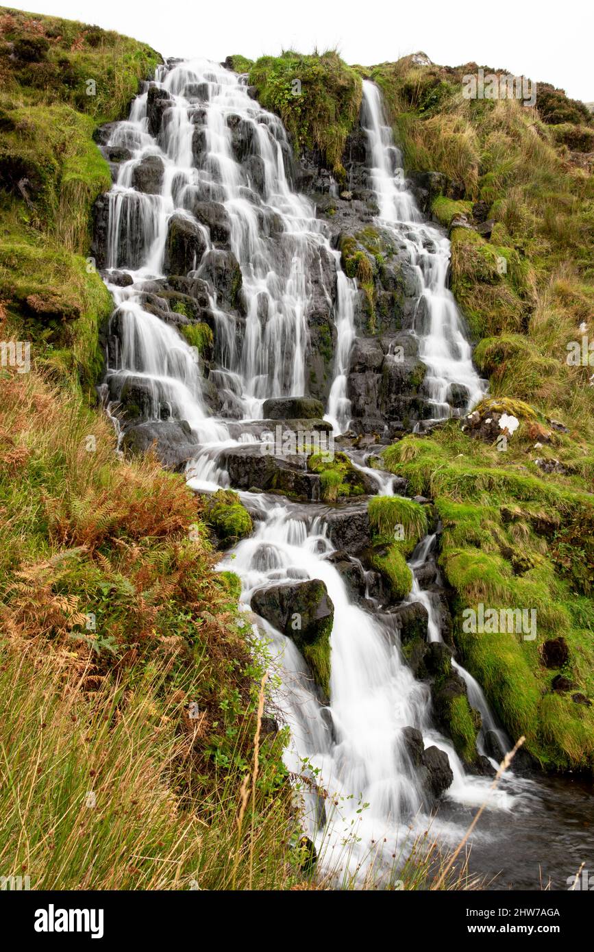 Der Brides Veil Wasserfall. Ein atemberaubendes Kaskadierwasser. Stockfoto