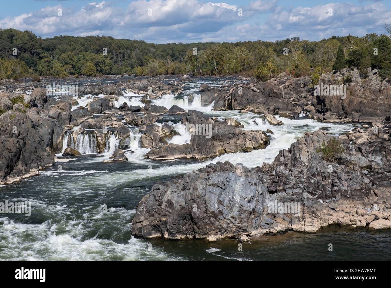 Virginia. Große Wasserfälle des Potomac. Dritter Standpunkt. Stockfoto