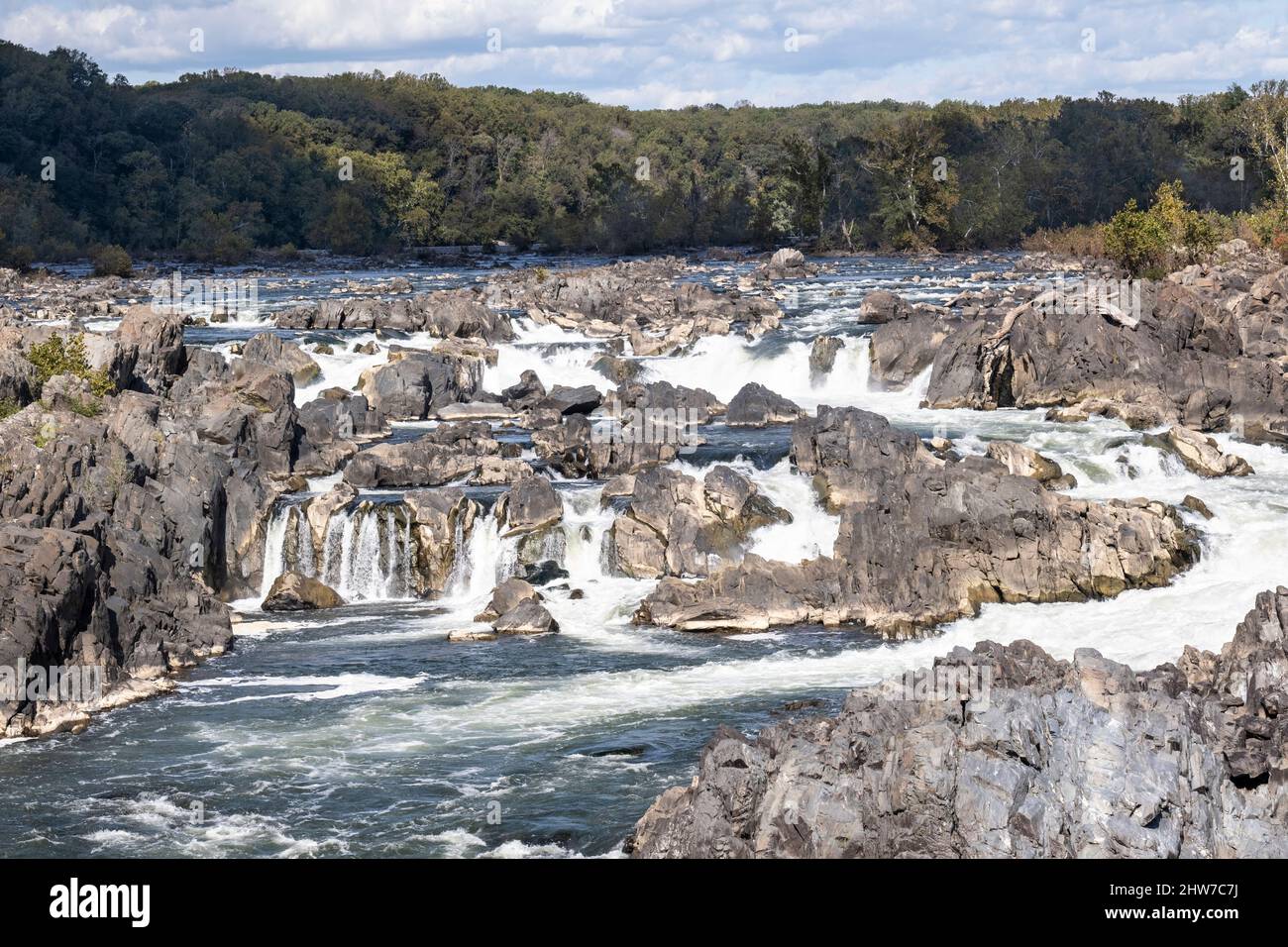 Virginia. Große Wasserfälle des Potomac. Dritter Standpunkt. Stockfoto