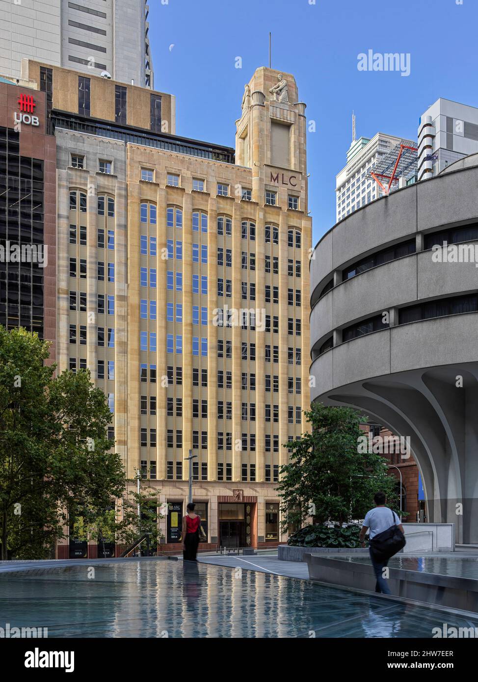 Renovierte Hauptfassade. 44 Martin Place, Sydney, Australien. Architekt: Hassell, 2022. Stockfoto