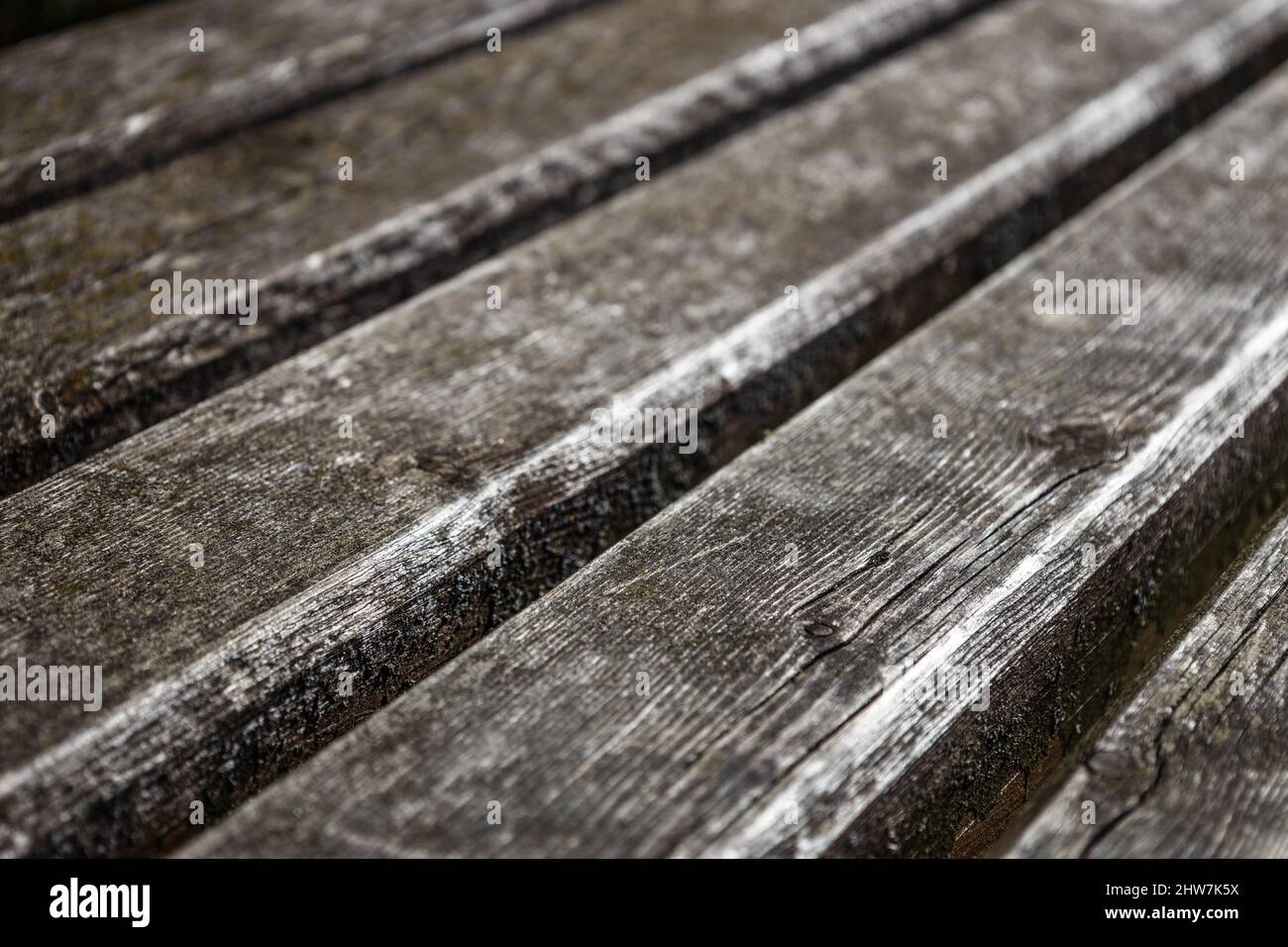 Alte vintage dunkelbraun hölzerne Plattform Hintergrund Textur Stockfoto