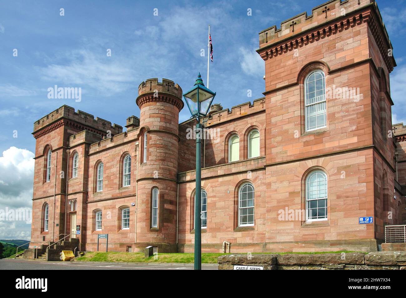 Sheriff Court, Inverness Castle, Castle Hill, Inverness, Highland, Schottland, Vereinigtes Königreich Stockfoto
