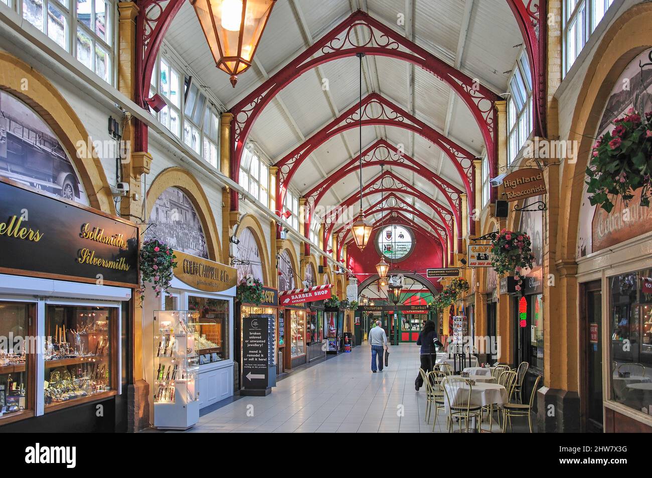 Victorian Market Arcade, Academy Street, Inverness, Highland, Schottland, Vereinigtes Königreich Stockfoto