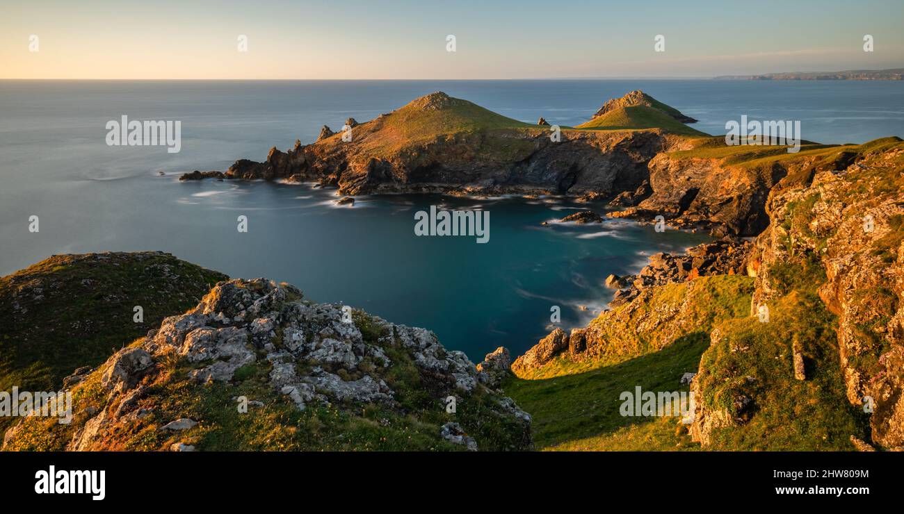 Die Klötze, Pentire Point Stockfoto