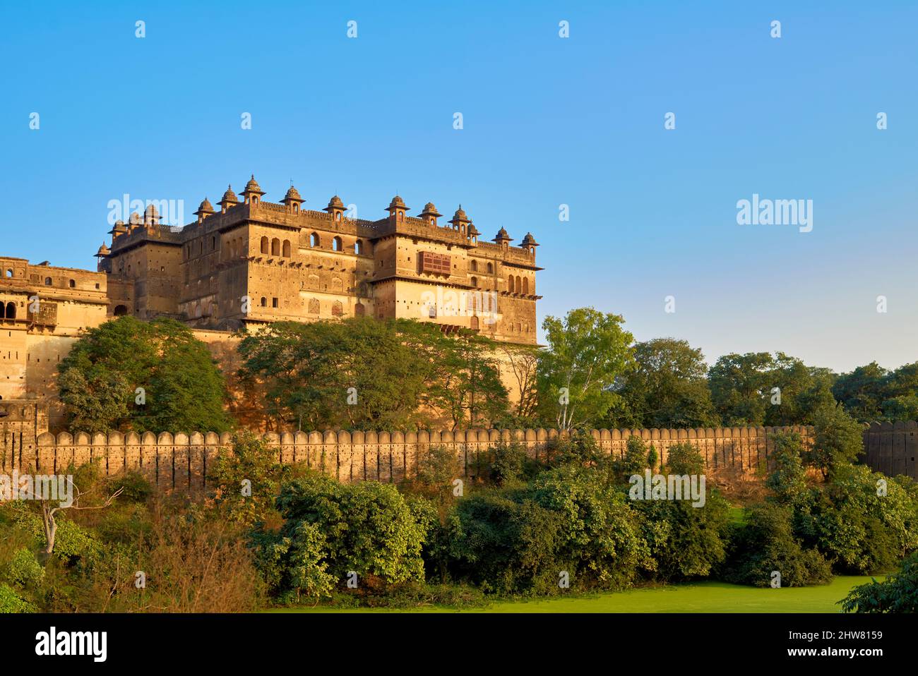 Indien Madyha Pradesh Orchha. Der Fort Complex Stockfoto