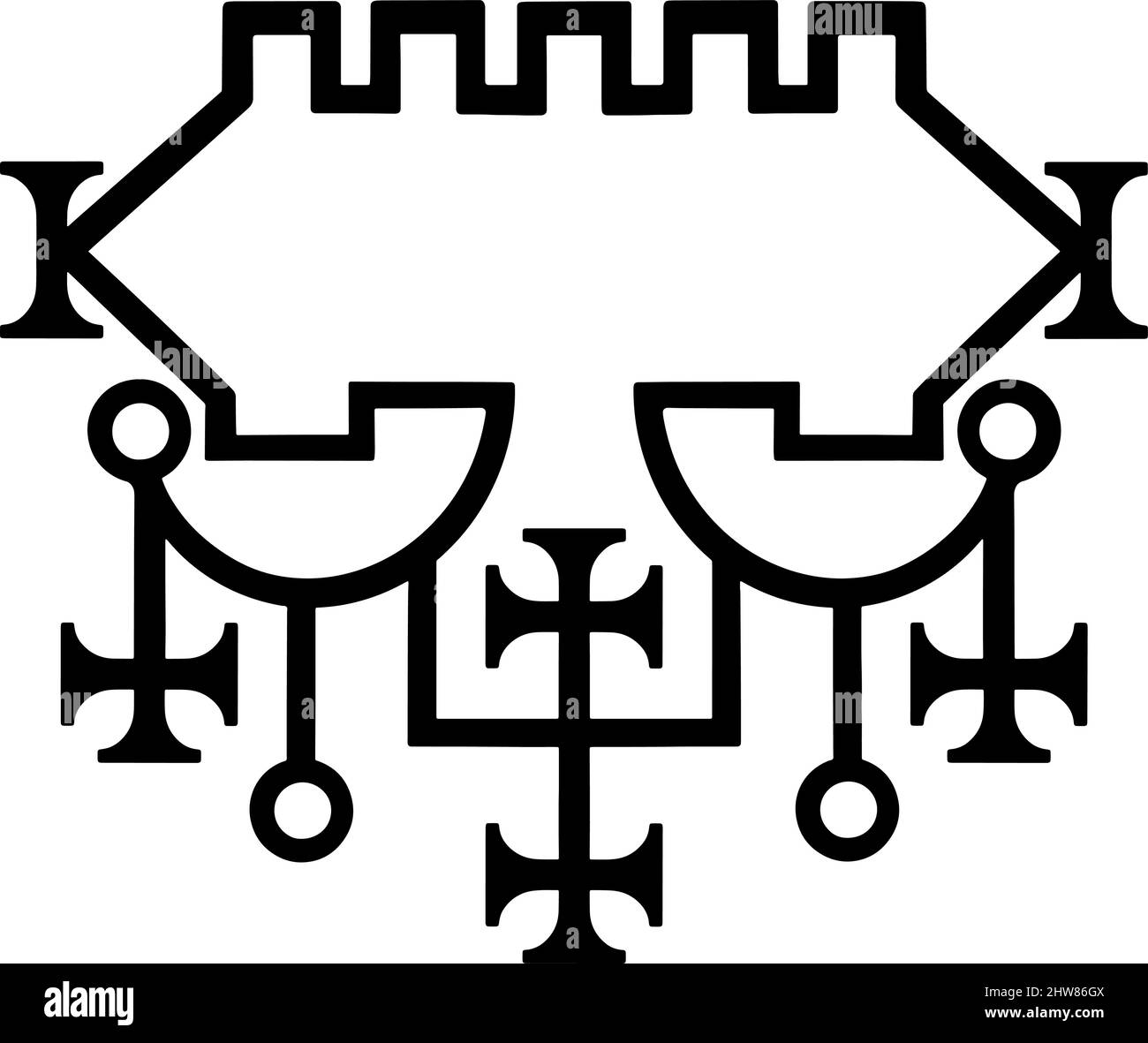 Siegel von Belial oder Sigil von Belial Stock Vektor