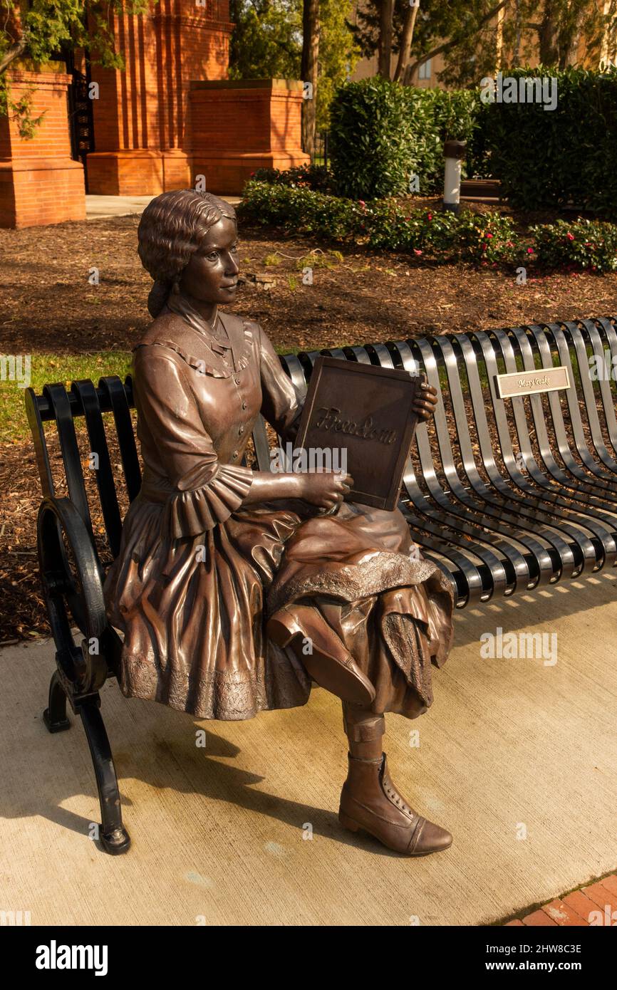 Ikonische Skulpturen im Hampton University Legacy Park Hampton Virginia Stockfoto