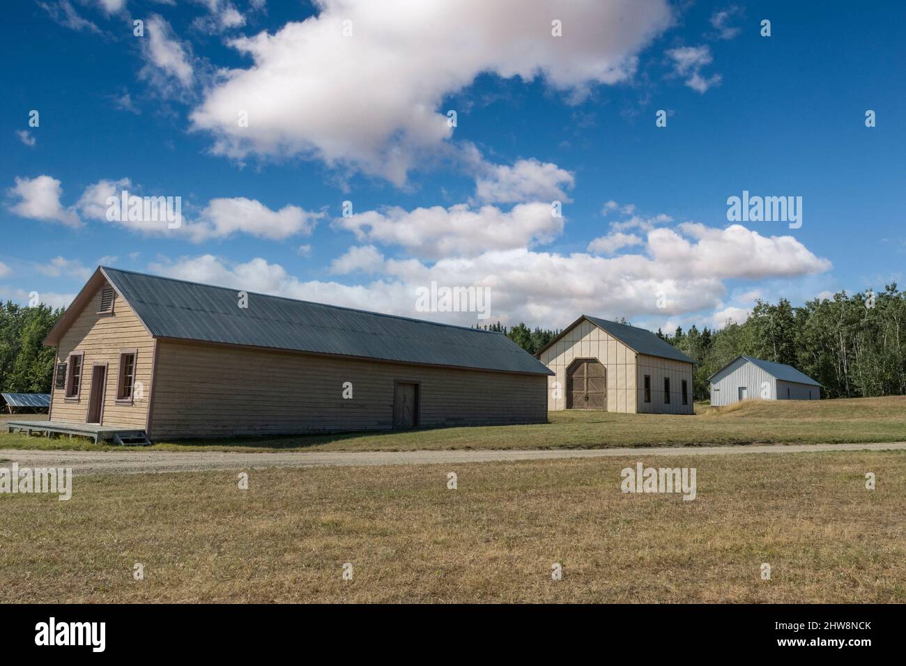 Fort Egbert Historic Landmark; Yukon River Stockfoto
