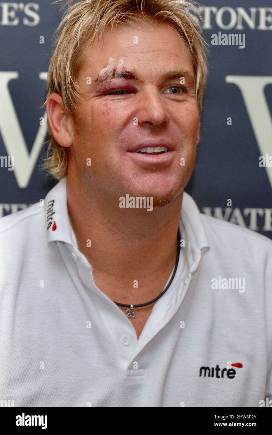 Shane Warne, Buchunterzeichnung, Waterstones, Leadenhall Market, London. VEREINIGTES KÖNIGREICH Stockfoto