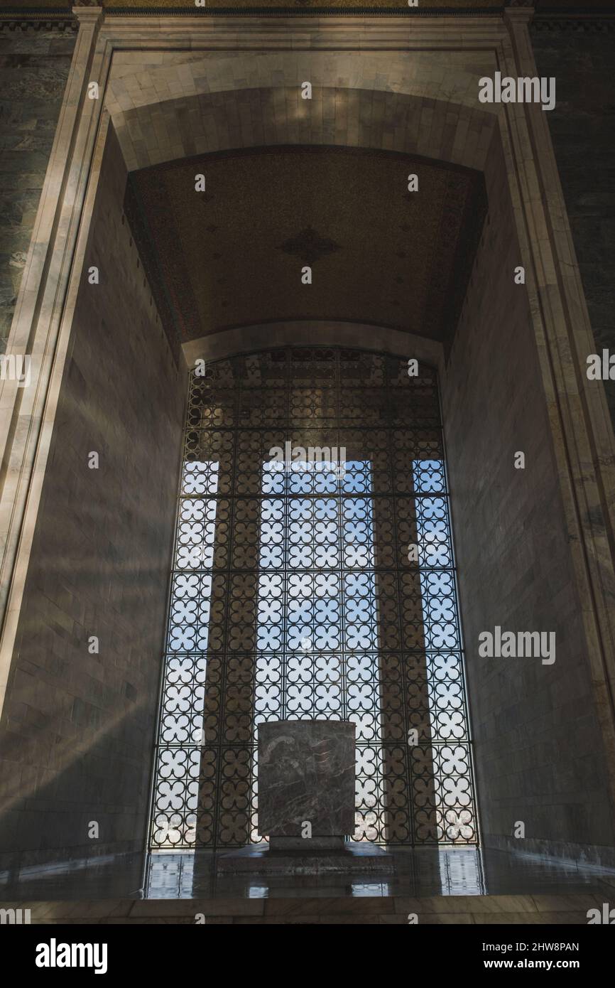 Ankara, Türkei - 09. November 2021: Atatürks Mausoleum in Anitkabir. Redaktionelle Aufnahme in Ankara. Stockfoto