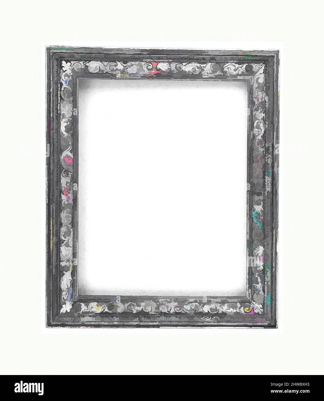 Kunst inspiriert von Cassetta Rahmen, Ende 18. Jahrhundert, Stil 16. Jahrhundert, Italienisch, Venetien, Pappel, 79 x 65,5, 61 x 47,4, 62 x 48,5 cm., Rahmen, Klassisches von Artotop modernisiertes Werk mit einem Schuss Moderne. Formen, Farbe und Wert, auffällige visuelle Wirkung auf Kunst. Emotionen durch Freiheit von Kunstwerken auf zeitgemäße Weise. Eine zeitlose Botschaft, die eine wild kreative neue Richtung verfolgt. Künstler, die sich dem digitalen Medium zuwenden und die Artotop NFT erschaffen Stockfoto