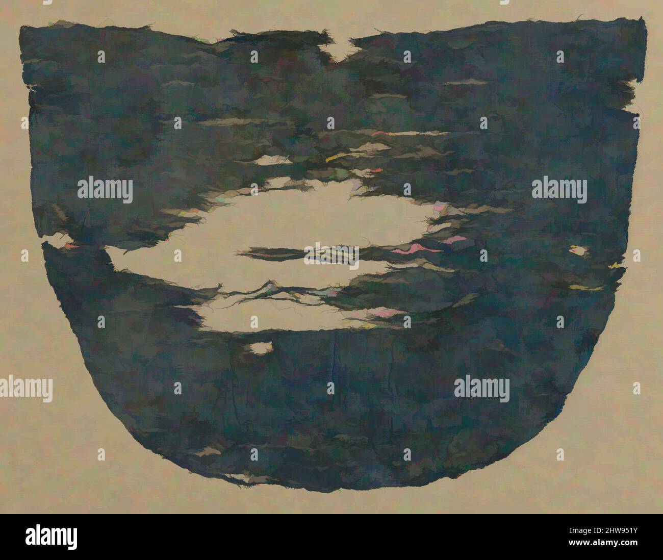 Kunst inspiriert von Blue Kerchief aus Tutankhamuns Embalming Cache, New Kingdom, Dynasty 18, ca. 1336–1327 v. Chr., aus Ägypten, Oberägypten, Theben, Tal der Könige, Embalming Cache of Tutanchamun (KV 54), Davis/Ayrton Excavations, 1907–08, mit Indigotin gefärbtes Leinen, W. 53 cm (20 7/8 in, Klassische Werke, die von Artotop mit einem Schuss Moderne modernisiert wurden. Formen, Farbe und Wert, auffällige visuelle Wirkung auf Kunst. Emotionen durch Freiheit von Kunstwerken auf zeitgemäße Weise. Eine zeitlose Botschaft, die eine wild kreative neue Richtung verfolgt. Künstler, die sich dem digitalen Medium zuwenden und die Artotop NFT erschaffen Stockfoto