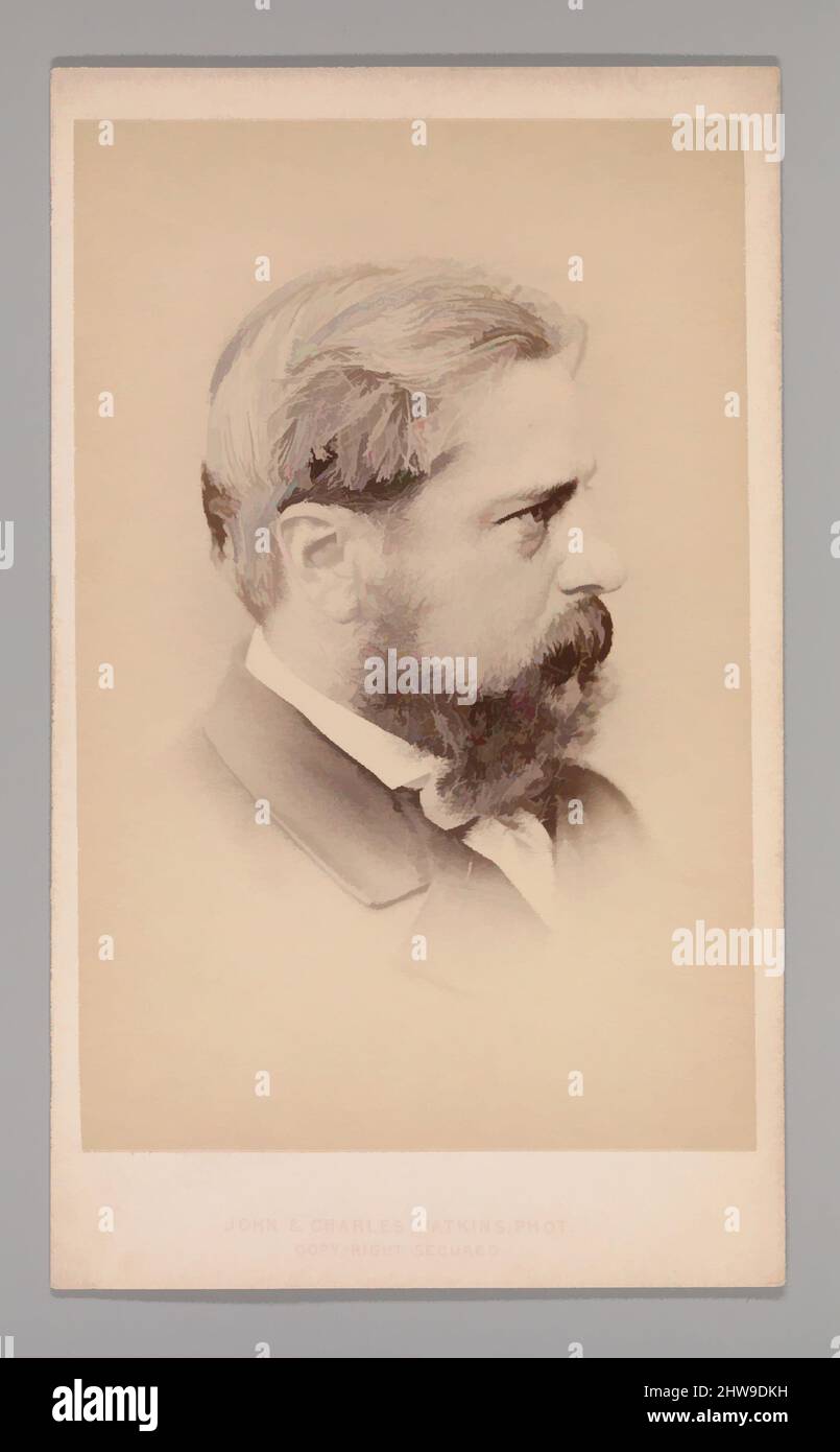 Art inspired by Benjamin William Leader, 1867–1870, Albumen Silberdruck, ca. 10,2 x 6,3 cm (4 x 2 1/2 Zoll), Fotografien, John und Charles Watkins (britisch, aktiv 1867–71, Klassische Werke, die von Artotop mit einem Schuss Moderne modernisiert wurden. Formen, Farbe und Wert, auffällige visuelle Wirkung auf Kunst. Emotionen durch Freiheit von Kunstwerken auf zeitgemäße Weise. Eine zeitlose Botschaft, die eine wild kreative neue Richtung verfolgt. Künstler, die sich dem digitalen Medium zuwenden und die Artotop NFT erschaffen Stockfoto