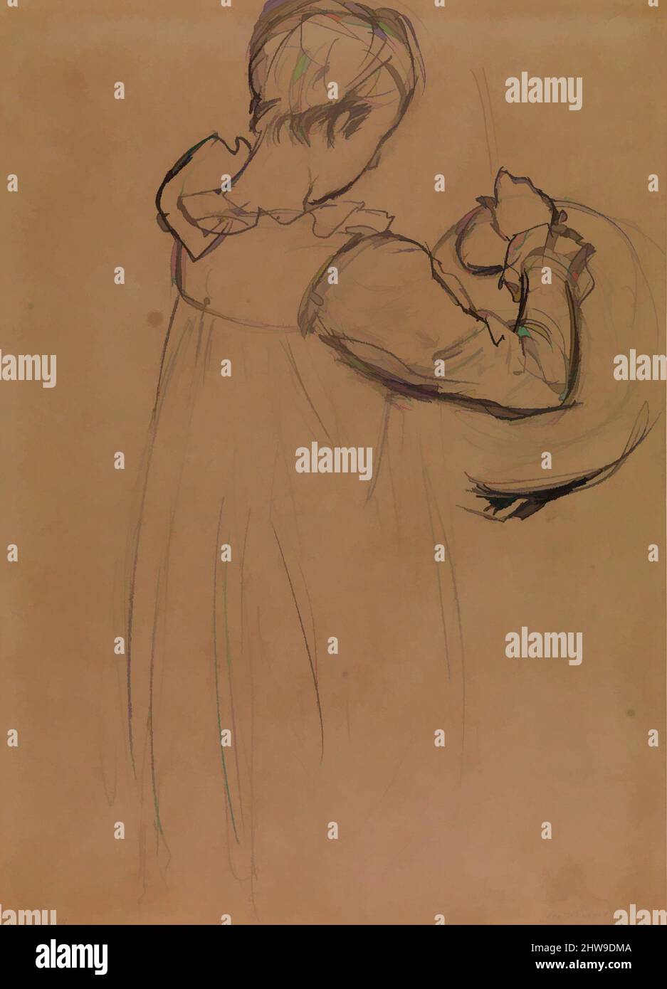 Kunst inspiriert von Dorothy Barnard, Studie zu „Nelke, Lilie, Rose“ (recto): Polly Barnard, Studie zu „Nelke, Lilie, Lilie, Rose“ (verso), Ca. 1885–86, hergestellt in Cotswolds, Broadway, Worcestershire, Großbritannien, Graphitstift auf Papier, 13 1/4 × 9 1/2 Zoll (33,7 × 24,1 cm, Classic Works modernisiert von Artotop mit einem Schuss Moderne. Formen, Farbe und Wert, auffällige visuelle Wirkung auf Kunst. Emotionen durch Freiheit von Kunstwerken auf zeitgemäße Weise. Eine zeitlose Botschaft, die eine wild kreative neue Richtung verfolgt. Künstler, die sich dem digitalen Medium zuwenden und die Artotop NFT erschaffen Stockfoto