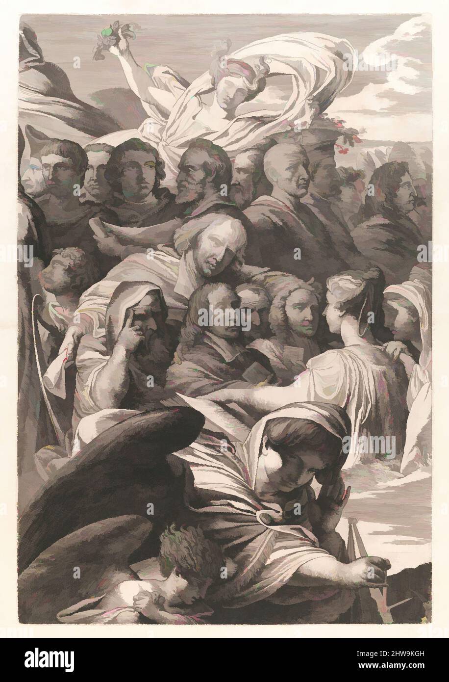 Kunst inspiriert von Zeichnungen und Druckgrafiken, Print, Divine Justice, Artist, James Barry, Irish, Cork 1741–1806 London, Barry, James, 1741, 1806, 1808, Classic Works modernisiert von Artotop mit einem Schuss Moderne. Formen, Farbe und Wert, auffällige visuelle Wirkung auf Kunst. Emotionen durch Freiheit von Kunstwerken auf zeitgemäße Weise. Eine zeitlose Botschaft, die eine wild kreative neue Richtung verfolgt. Künstler, die sich dem digitalen Medium zuwenden und die Artotop NFT erschaffen Stockfoto