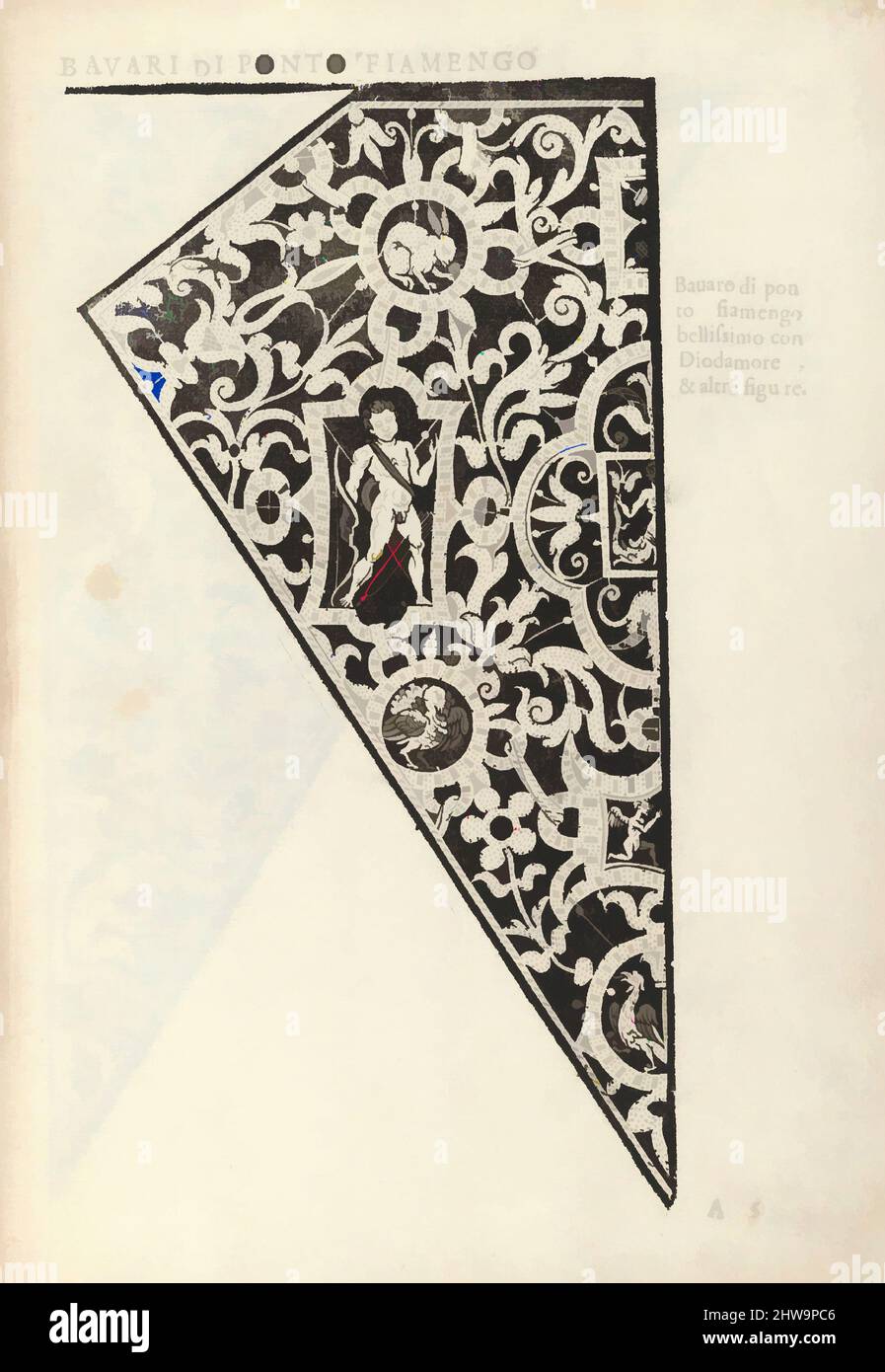 Kunst inspiriert von Zeichnungen und Drucken, Buchdrucke Ornament & Architektur, Ornamento nobile...Fatta da Lucretia Romana (Libro V der Corona, Klassische Werke von Artotop mit einem Schuss Moderne modernisiert. Formen, Farbe und Wert, auffällige visuelle Wirkung auf Kunst. Emotionen durch Freiheit von Kunstwerken auf zeitgemäße Weise. Eine zeitlose Botschaft, die eine wild kreative neue Richtung verfolgt. Künstler, die sich dem digitalen Medium zuwenden und die Artotop NFT erschaffen Stockfoto