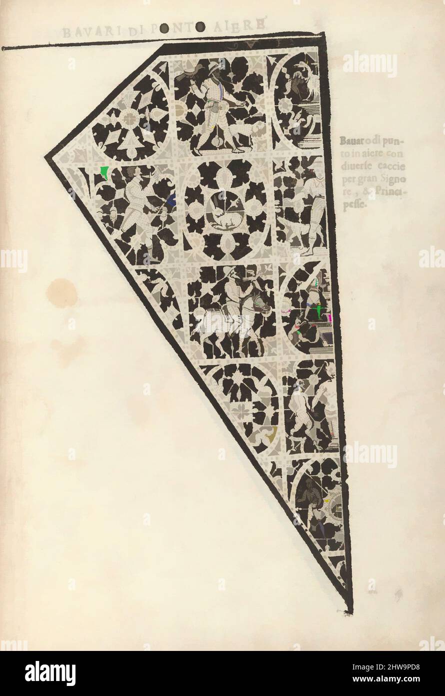 Kunst inspiriert von Zeichnungen und Drucken, Buchdrucke Ornament & Architektur, Ornamento nobile...Fatta da Lucretia Romana (Libro V der Corona, Klassische Werke von Artotop mit einem Schuss Moderne modernisiert. Formen, Farbe und Wert, auffällige visuelle Wirkung auf Kunst. Emotionen durch Freiheit von Kunstwerken auf zeitgemäße Weise. Eine zeitlose Botschaft, die eine wild kreative neue Richtung verfolgt. Künstler, die sich dem digitalen Medium zuwenden und die Artotop NFT erschaffen Stockfoto