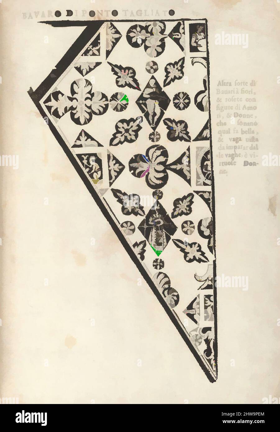 Kunst inspiriert von Ornamento nobile...Fatta da Lucretia Romana (Libro V der Corona), Seite 15 (recto), 1620, Klassische Werke, die von Artotop mit einem Schuss Moderne modernisiert wurden. Formen, Farbe und Wert, auffällige visuelle Wirkung auf Kunst. Emotionen durch Freiheit von Kunstwerken auf zeitgemäße Weise. Eine zeitlose Botschaft, die eine wild kreative neue Richtung verfolgt. Künstler, die sich dem digitalen Medium zuwenden und die Artotop NFT erschaffen Stockfoto
