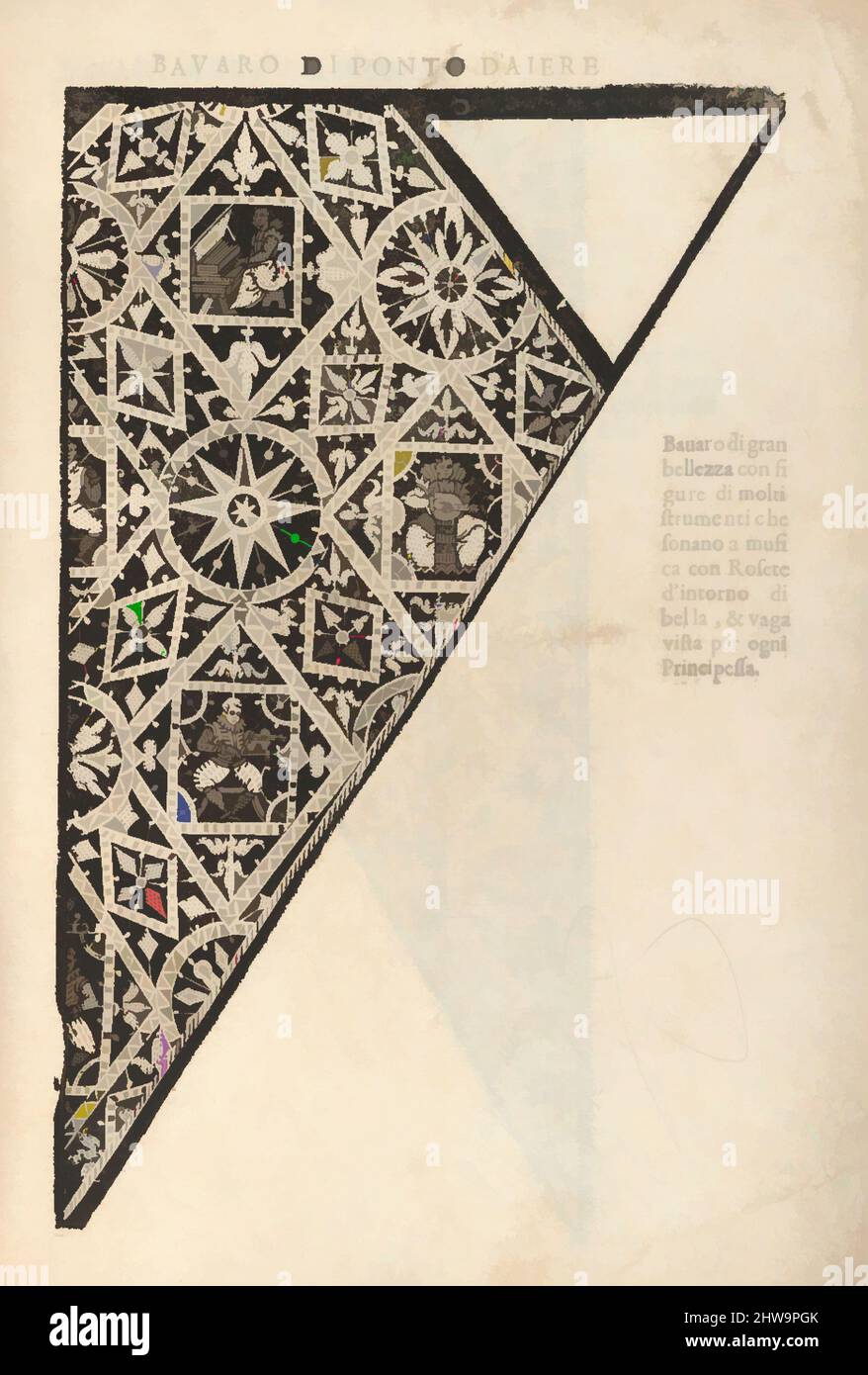 Kunst inspiriert von Ornamento nobile...Fatta da Lucretia Romana (Libro V der Corona), Seite 11 (recto), 1620, Klassische Werke, die von Artotop mit einem Schuss Moderne modernisiert wurden. Formen, Farbe und Wert, auffällige visuelle Wirkung auf Kunst. Emotionen durch Freiheit von Kunstwerken auf zeitgemäße Weise. Eine zeitlose Botschaft, die eine wild kreative neue Richtung verfolgt. Künstler, die sich dem digitalen Medium zuwenden und die Artotop NFT erschaffen Stockfoto