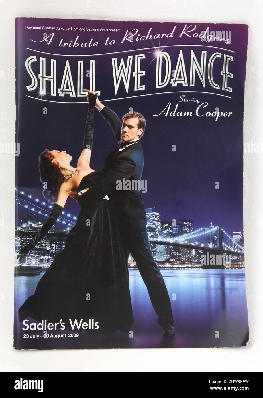 Eine Broschüre Eine Hommage an Richard Rodgers sollen wir tanzen Stockfoto