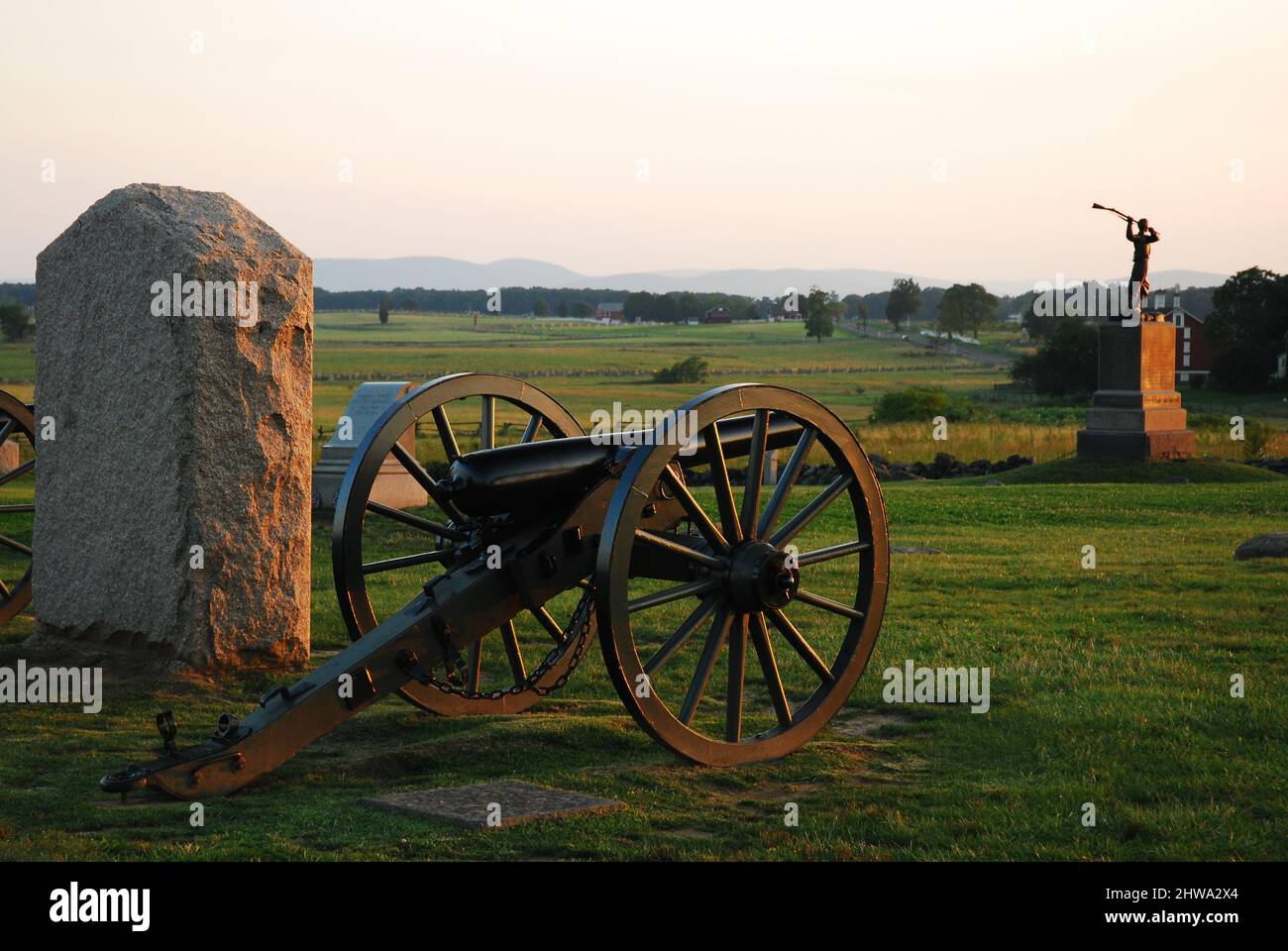 The High Tide Battery at Gettysburg National Monument Stockfoto
