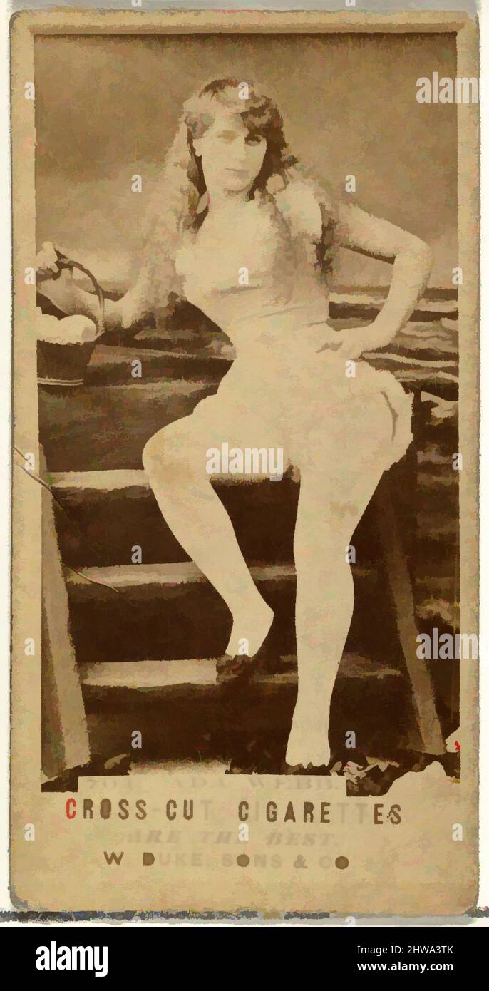 Kunst inspiriert von Zeichnungen und Druckgrafiken, Fotografie, Kartennummer 701, Miss Ada Webb, aus der Schauspielerserie von Duke Sons & Co, Klassische Werke, die von Artotop mit einem Schuss Moderne modernisiert wurden. Formen, Farbe und Wert, auffällige visuelle Wirkung auf Kunst. Emotionen durch Freiheit von Kunstwerken auf zeitgemäße Weise. Eine zeitlose Botschaft, die eine wild kreative neue Richtung verfolgt. Künstler, die sich dem digitalen Medium zuwenden und die Artotop NFT erschaffen Stockfoto