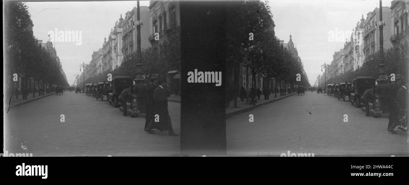 Avenida de Mayo (Avenue Mai), Buenos Aires, Argentinien. Mitte des 20.. Jahrhunderts. Stockfoto