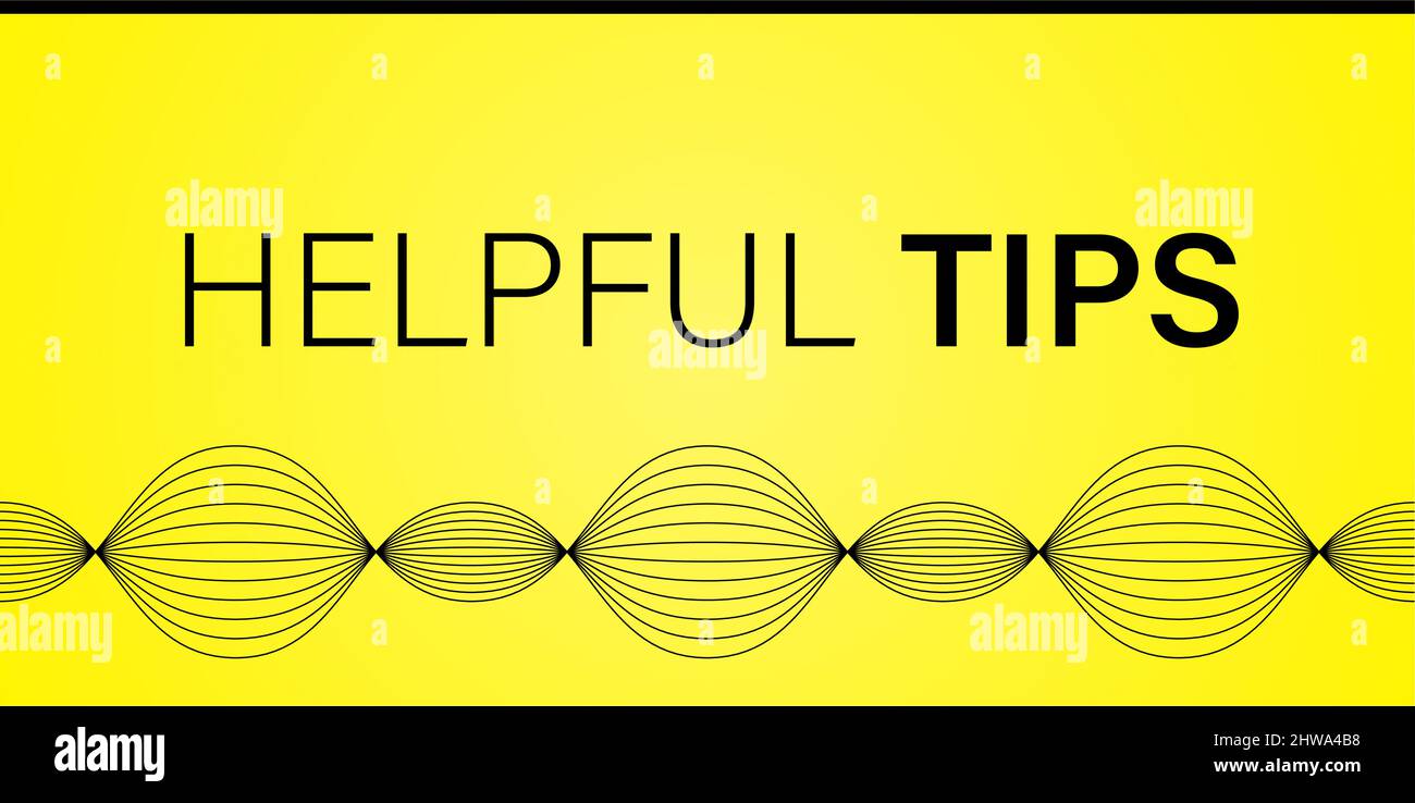 Quicktips mit abstraktem Hintergrund - Vektor bearbeitbare Vorlage Stock Vektor