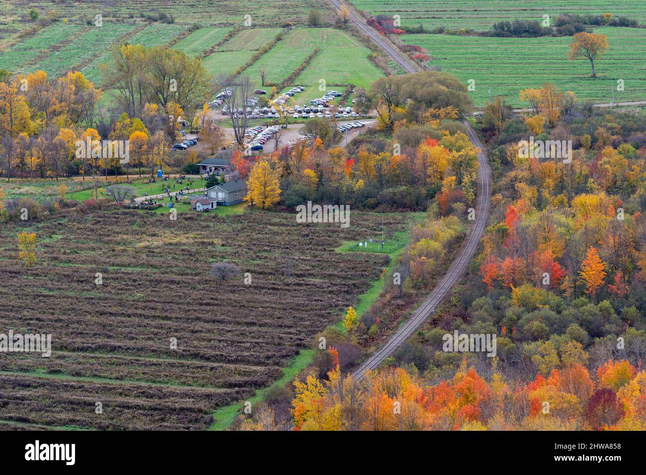 Im Herbst ist das Cap Tourmente National Wildlife Area in Saint-Joachim (Quebec, Kanada) Stockfoto