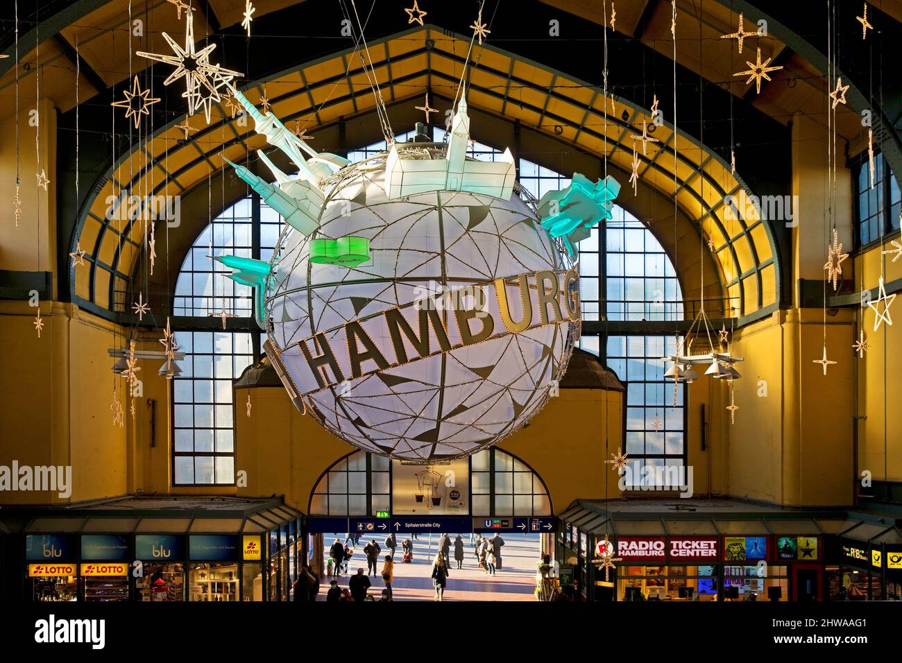 Hamburg Ballon am Hauptbahnhof, Deutschland, Hamburg Stockfoto