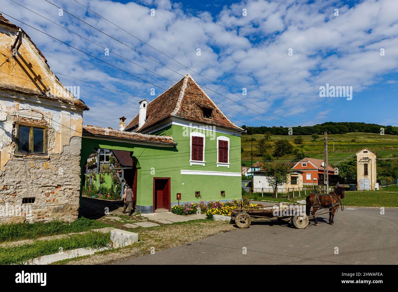 Das alte sächsische Dorf Biertan in Rumänien Stockfoto