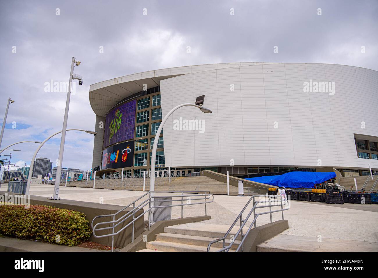 FTX Arena Miami ehemalige American Airlines Arena - MIAMI, FLORIDA - 14. FEBRUAR 2022 Stockfoto
