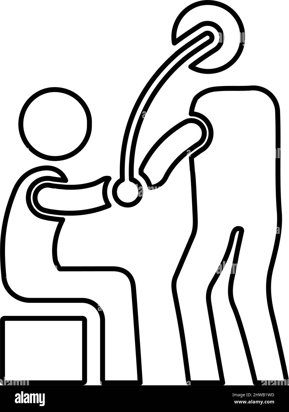 Medical Checkup Icon - gut organisiert und editierbar Vektor-Design mit in kommerziellen Zwecken, Printmedien, Web oder jede Art von Design-Projekte. Stock Vektor