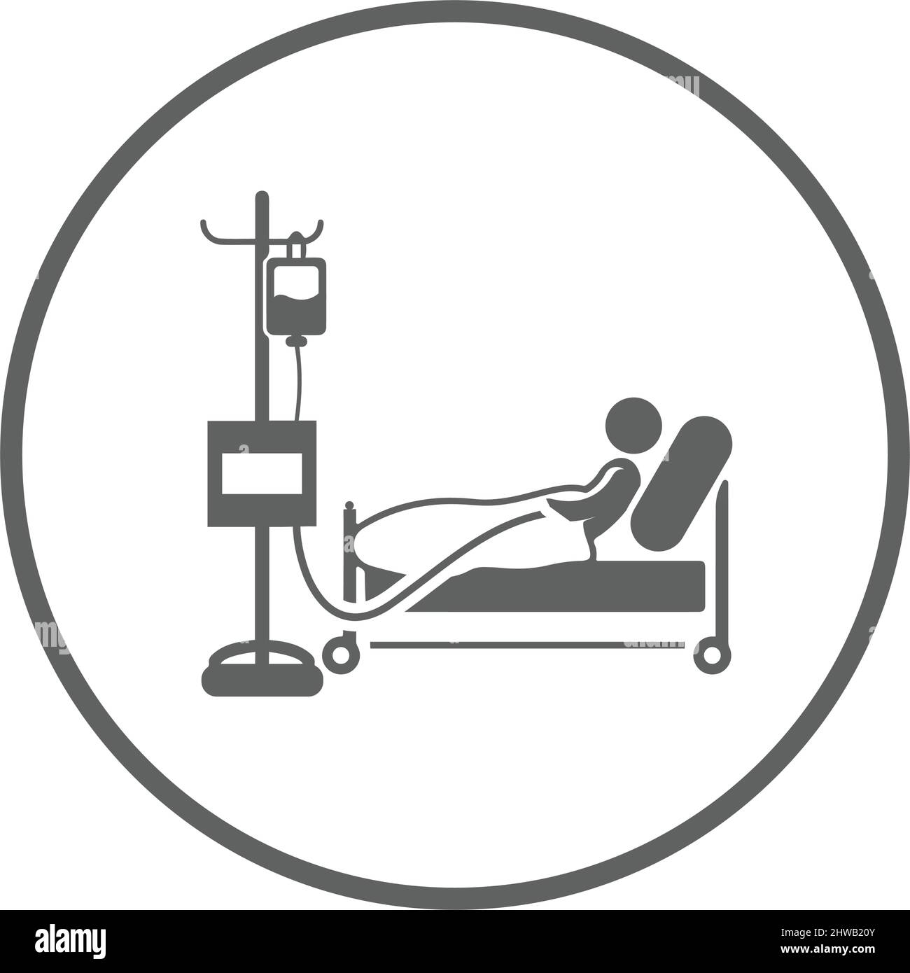 Symbol für Dialyse, Maschine, Behandlung – einfache Vektordarstellung für Grafik- und Webdesign oder kommerzielle Zwecke. Stock Vektor