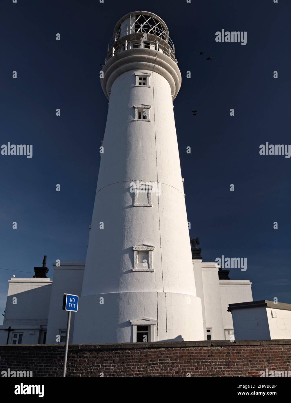 Der neue Leuchtturm auf Headlands Flamborough Head, East Riding of Yorkshire. Stockfoto