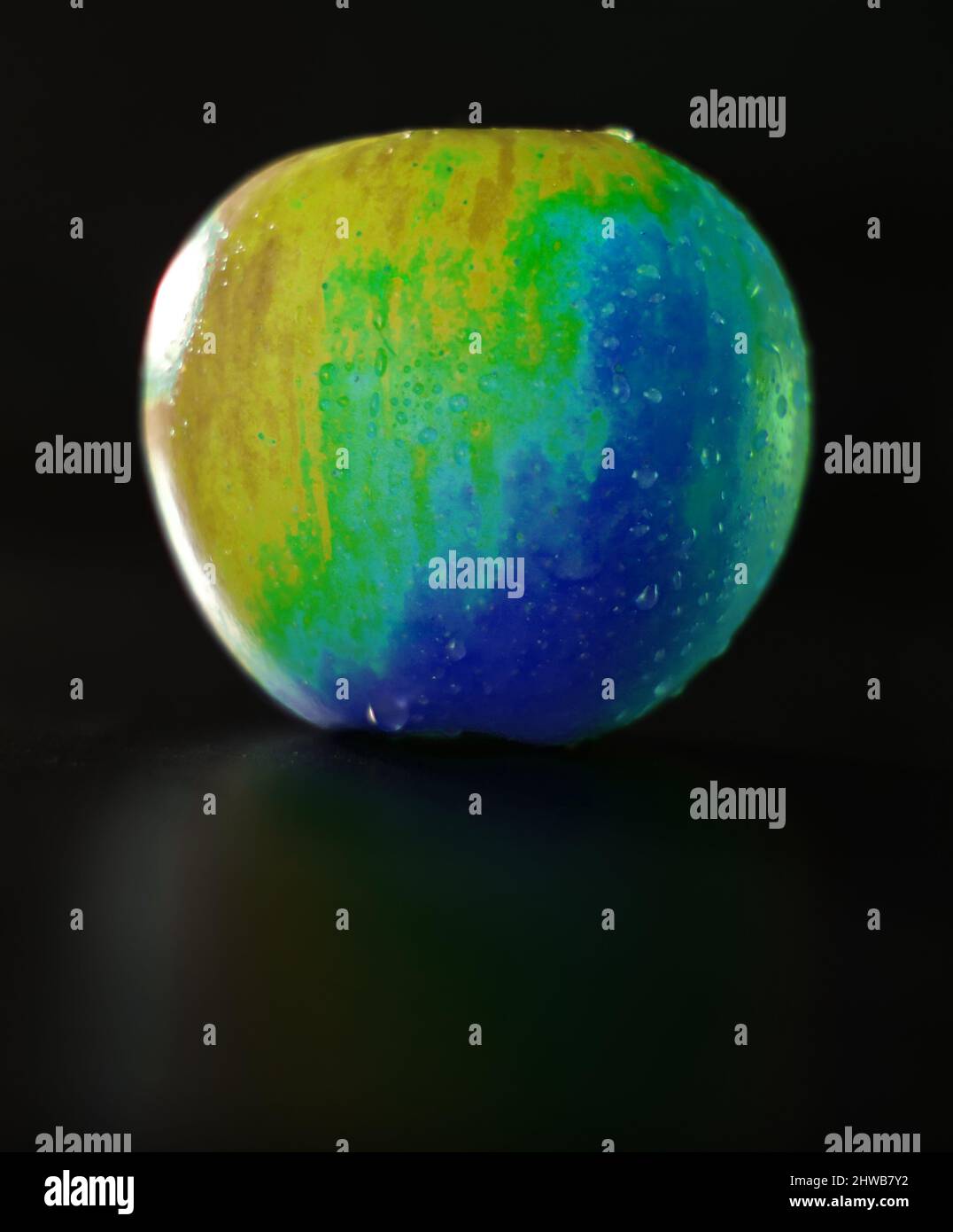 Apfel als Erde Stockfoto