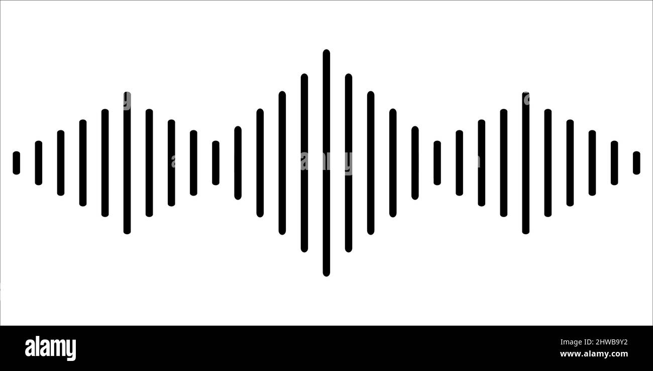Frequenzsymbol für die Schallwelle, Rhythmus für die Schlagmusik für die Rübe Stock Vektor