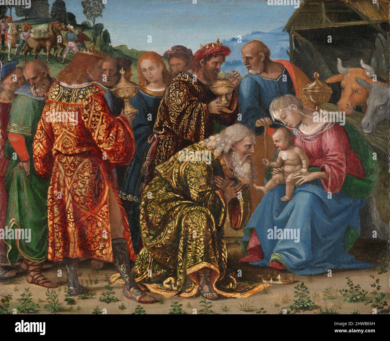 Die Anbetung der Könige. Künstler: Luca Signorelli, italienisch, Cortona, ca. 1450–1523 Stockfoto