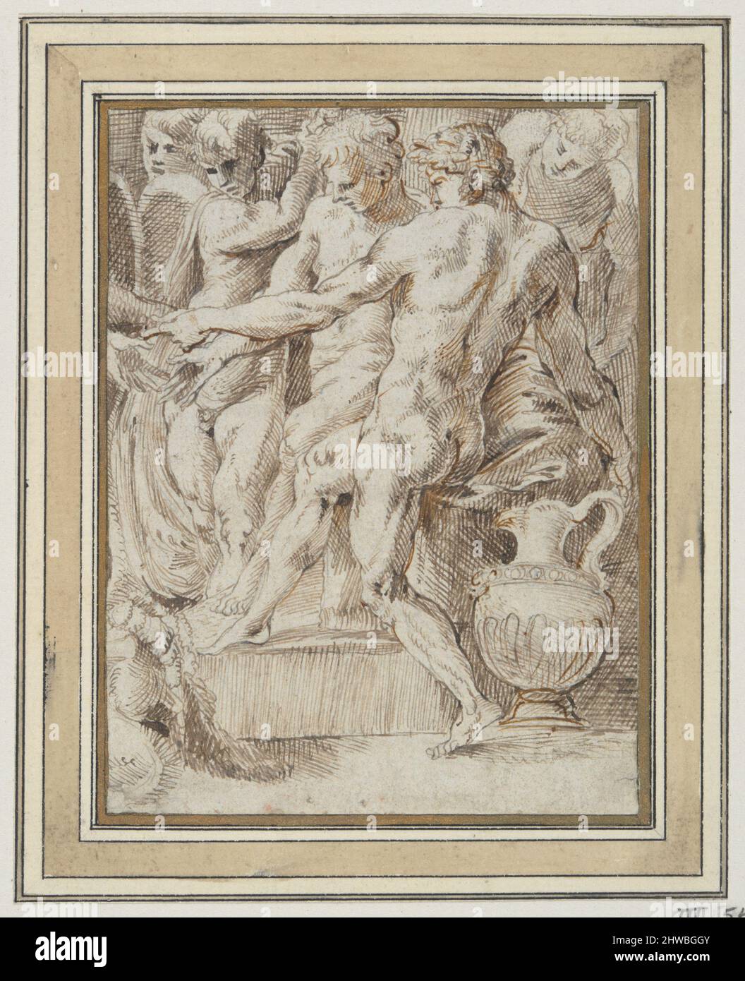 Jugendliche. Künstler: Unbekannt Nach: Parmigianino, Italienisch, 1503–1540 Stockfoto