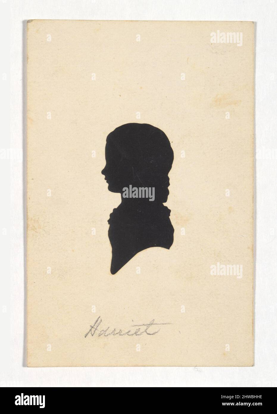 Silhouette von Harriet [Williams]. Künstler: Unbekannt Stockfoto