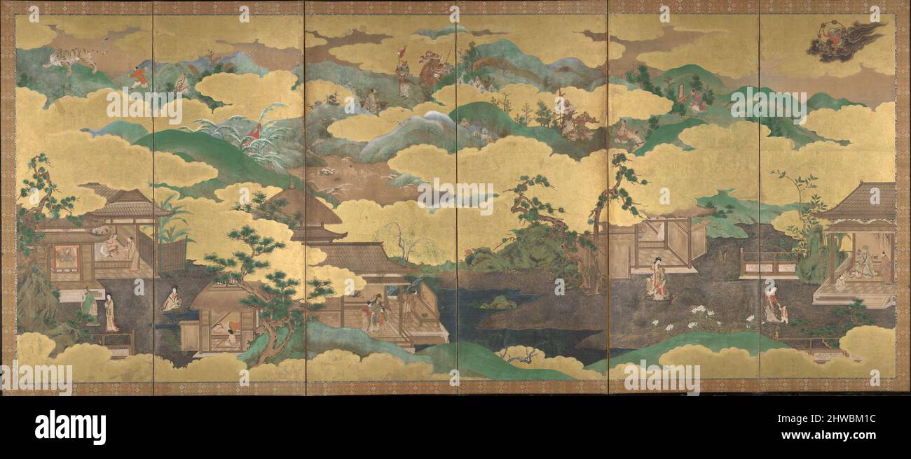 Die vierundzwanzig Paradiese der kindlichen Frömmigkeit. Künstler, Kreis: Kan? Mitsunobu, Japanisch, 1561/65–1608 Stockfoto