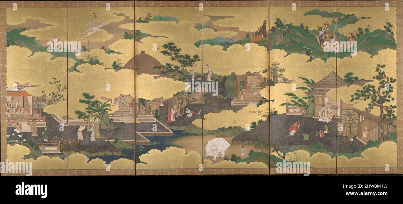 Die vierundzwanzig Paradiese der kindlichen Frömmigkeit. Künstler, Kreis: Kan? Mitsunobu, Japanisch, 1561/65–1608 Stockfoto