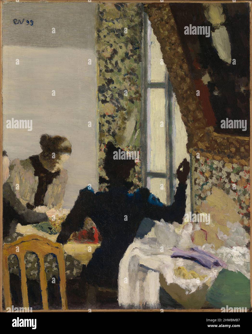 L’aiguillée (der Faden). Künstler: Édouard Vuillard, Französisch, 1868–1940 Stockfoto