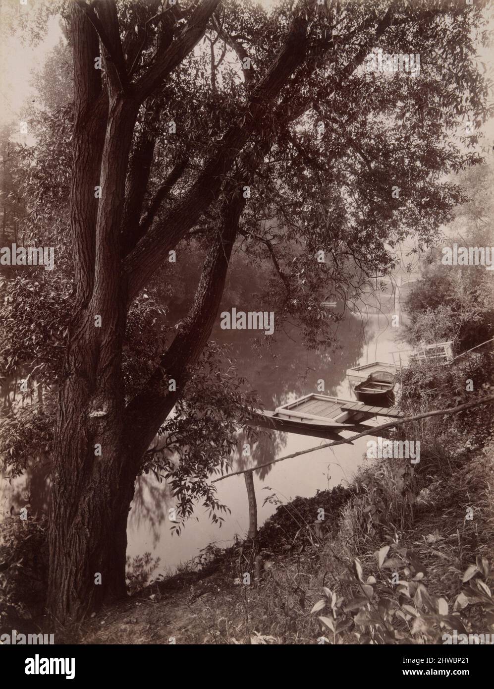 La Marne à La Varenne (die Marne bei La Varenne). Künstler: Eugène Atget, Französisch, 1857–1927 Stockfoto